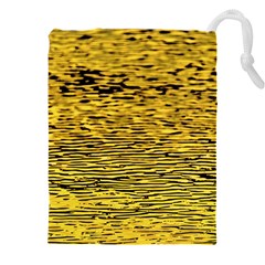 Yellow Waves Flow Series 2 Drawstring Pouch (5xl) by DimitriosArt