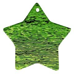 Green Waves Flow Series 2 Star Ornament (two Sides) by DimitriosArt