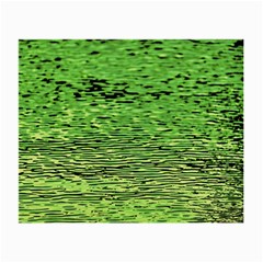 Green Waves Flow Series 2 Small Glasses Cloth (2 Sides) by DimitriosArt