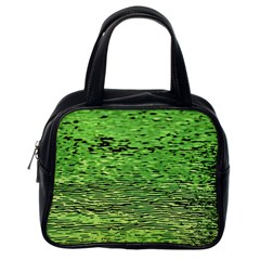 Green Waves Flow Series 2 Classic Handbag (one Side) by DimitriosArt