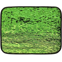 Green Waves Flow Series 2 Fleece Blanket (mini) by DimitriosArt