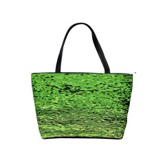 Green Waves Flow Series 2 Classic Shoulder Handbag by DimitriosArt