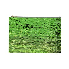 Green Waves Flow Series 2 Cosmetic Bag (large) by DimitriosArt