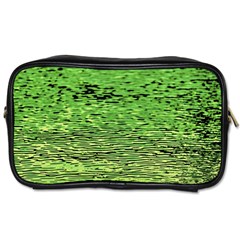 Green Waves Flow Series 2 Toiletries Bag (two Sides) by DimitriosArt