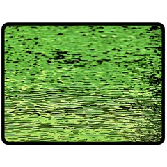 Green Waves Flow Series 2 Fleece Blanket (large)  by DimitriosArt