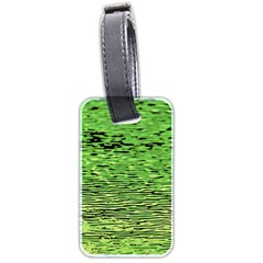 Green Waves Flow Series 2 Luggage Tag (two Sides) by DimitriosArt