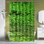 Green Waves Flow Series 2 Shower Curtain 48  x 72  (Small)  Curtain(48  X 72 ) - 42.18 x64.8  Curtain(48  X 72 )