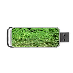 Green Waves Flow Series 2 Portable Usb Flash (one Side) by DimitriosArt