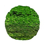 Green Waves Flow Series 2 Standard 15  Premium Round Cushions Front