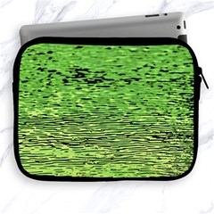 Green Waves Flow Series 2 Apple Ipad 2/3/4 Zipper Cases by DimitriosArt