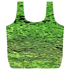 Green Waves Flow Series 2 Full Print Recycle Bag (xl) by DimitriosArt