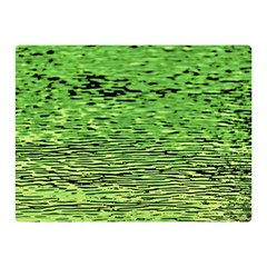 Green Waves Flow Series 2 Double Sided Flano Blanket (mini)  by DimitriosArt