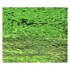 Green Waves Flow Series 2 Double Sided Flano Blanket (small)  by DimitriosArt