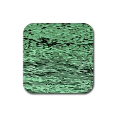 Blue Waves Flow Series 4 Rubber Coaster (square) by DimitriosArt