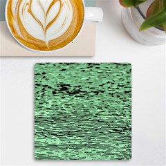 Blue Waves Flow Series 4 Uv Print Square Tile Coaster  by DimitriosArt