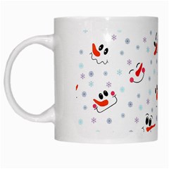 Cute Faces Of Snowmen White Mugs by SychEva