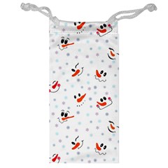 Cute Faces Of Snowmen Jewelry Bag by SychEva