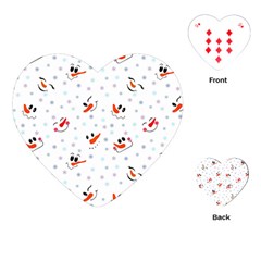 Cute Faces Of Snowmen Playing Cards Single Design (heart) by SychEva