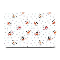 Cute Faces Of Snowmen Plate Mats by SychEva