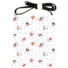 Cute Faces Of Snowmen Shoulder Sling Bag by SychEva