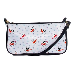 Cute Faces Of Snowmen Shoulder Clutch Bag by SychEva