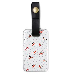 Cute Faces Of Snowmen Luggage Tag (one Side) by SychEva