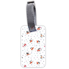 Cute Faces Of Snowmen Luggage Tag (two Sides) by SychEva