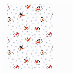 Cute Faces Of Snowmen Small Garden Flag (two Sides) by SychEva