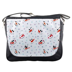 Cute Faces Of Snowmen Messenger Bag by SychEva