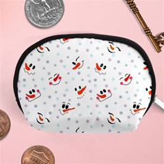 Cute Faces Of Snowmen Accessory Pouch (medium) by SychEva