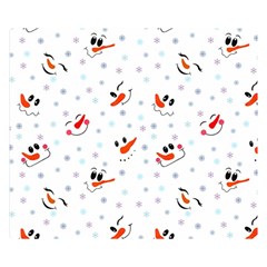 Cute Faces Of Snowmen Double Sided Flano Blanket (small)  by SychEva