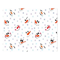 Cute Faces Of Snowmen Double Sided Flano Blanket (large)  by SychEva