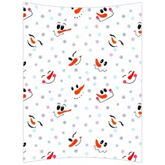 Cute Faces Of Snowmen Back Support Cushion by SychEva