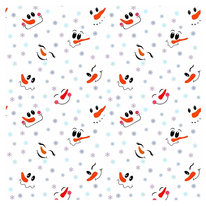 Cute Faces Of Snowmen Wooden Puzzle Square