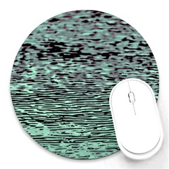 Blue Waves Flow Series 5 Round Mousepads by DimitriosArt