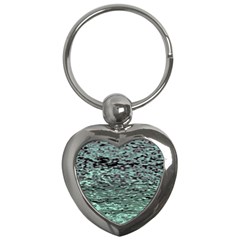 Blue Waves Flow Series 5 Key Chain (heart) by DimitriosArt