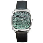 Blue Waves Flow Series 5 Square Metal Watch Front