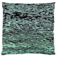 Blue Waves Flow Series 5 Large Cushion Case (one Side) by DimitriosArt