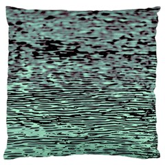 Blue Waves Flow Series 5 Large Flano Cushion Case (one Side) by DimitriosArt