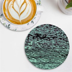 Blue Waves Flow Series 5 Uv Print Round Tile Coaster by DimitriosArt