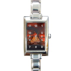 Switzerland-zermatt-mountains-snow Rectangle Italian Charm Watch