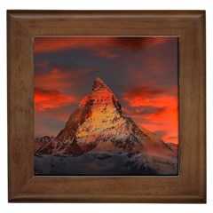 Switzerland-zermatt-mountains-snow Framed Tile