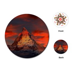 Switzerland-zermatt-mountains-snow Playing Cards Single Design (round) by Pakrebo