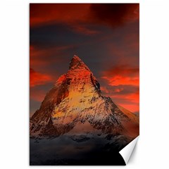 Switzerland-zermatt-mountains-snow Canvas 20  X 30 