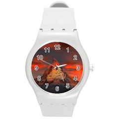 Switzerland-zermatt-mountains-snow Round Plastic Sport Watch (m)