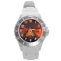 Switzerland-zermatt-mountains-snow Round Plastic Sport Watch (l)