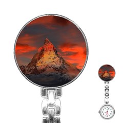 Switzerland-zermatt-mountains-snow Stainless Steel Nurses Watch