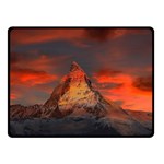 Switzerland-zermatt-mountains-snow Double Sided Fleece Blanket (Small)  45 x34  Blanket Front