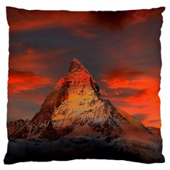 Switzerland-zermatt-mountains-snow Large Flano Cushion Case (one Side)