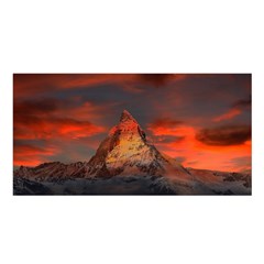 Switzerland-zermatt-mountains-snow Satin Shawl